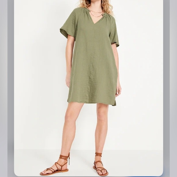 NWT Cotton Crinkle Dress - Picture 4 of 8